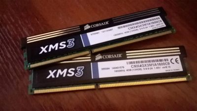 Лот: 7050493. Фото: 1. Corsair XMS3 2х4GB. Оперативная память