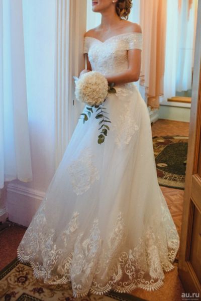 Лот: 12528359. Фото: 1. Свадебное платье, 42-44 размер... Свадебные платья