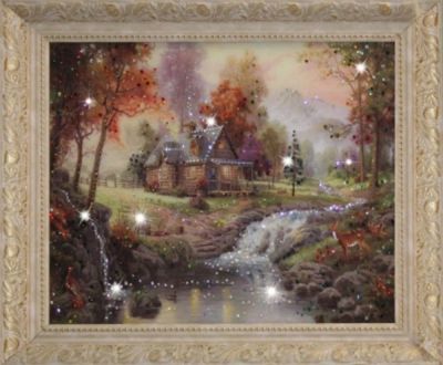 Лот: 21290808. Фото: 1. Картина Домик в лесу с кристаллами... Другое (сувениры, подарки)