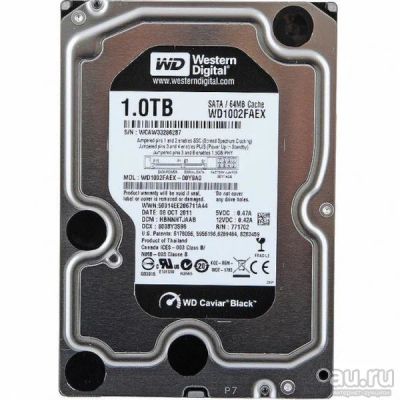 Лот: 18233056. Фото: 1. Жесткий диск 1000Gb WD wd1002faex... Жёсткие диски (HDD)