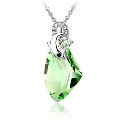 Лот: 4322119. Фото: 1. Swarovski камень дельфин синий. Кулоны, подвески