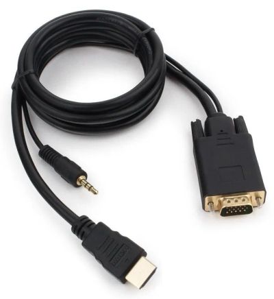 Лот: 24949117. Фото: 1. Кабель HDMI(m) - VGA(m) 1.8м Cablexpert... Шлейфы, кабели, переходники