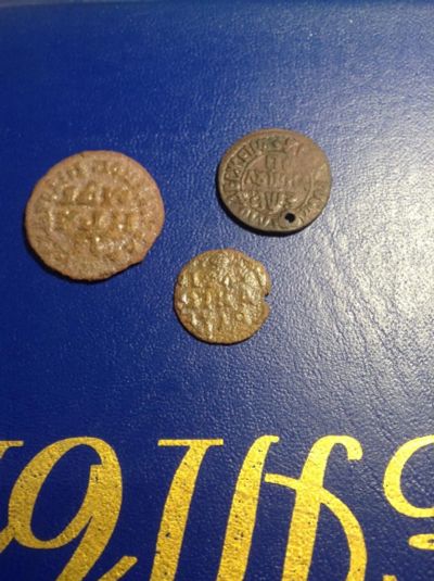 Лот: 10866819. Фото: 1. 3 монеты Петра 1. Россия до 1917 года