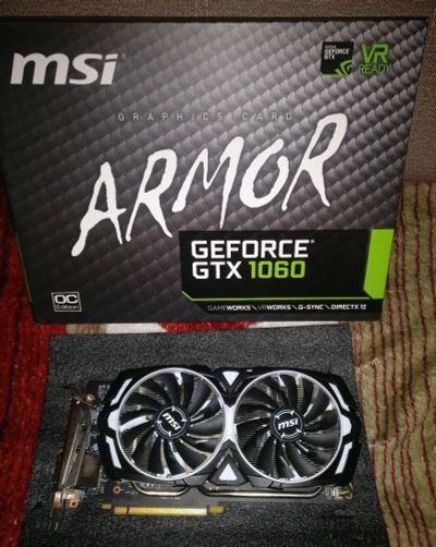 Лот: 13198859. Фото: 1. MSI Armor GeForce GTX 1060 6Gb... Видеокарты