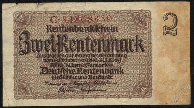 Лот: 2482721. Фото: 1. 2 марки * 3 рейх * 1937 год... Германия и Австрия