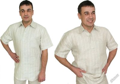 Лот: 4476752. Фото: 1. Рубашка, лен 100%, новая, р. 48-50. Рубашки, водолазки