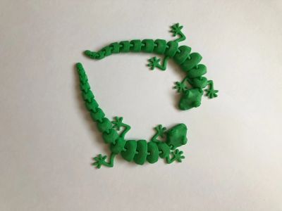 Лот: 19006252. Фото: 1. 3д игрушка Зеленый геккон. Развивающие