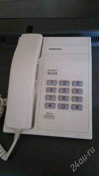 Лот: 1878824. Фото: 1. телефонный аппарат SAMSUNG с рубля... Проводные телефоны