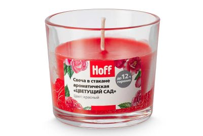 Лот: 23634835. Фото: 1. Свеча в стакане HOFF Цветущий... Свечи