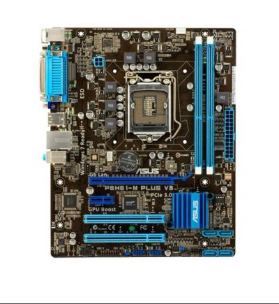 Лот: 12475097. Фото: 1. comp.mb.#126 ASUS P8H61-M PLUS... Материнские платы