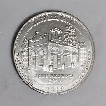 Лот: 25639026. Фото: 1. Монета 25 центов США нац. парк... Америка