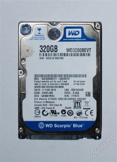 Лот: 1170667. Фото: 1. WD 200GB 3.5' и 320GB 2.5' неисправные. Жёсткие диски (HDD)