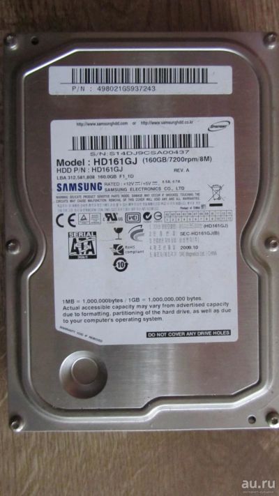 Лот: 10362529. Фото: 1. Жесткий диск Samsung 160 Гб. Жёсткие диски (HDD)