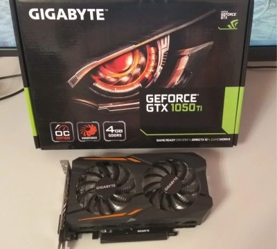 Лот: 12129030. Фото: 1. Gigabyte GeForce GTX 1050 Ti... Видеокарты