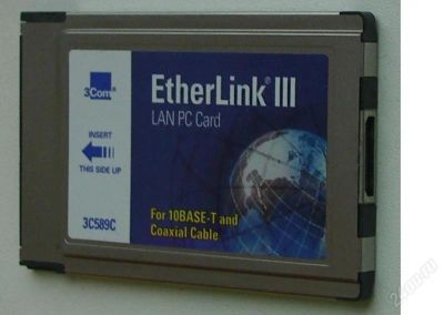 Лот: 129948. Фото: 1. lan pc card etherlink III 3c589c... Сетевые карты