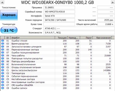 Лот: 11636889. Фото: 1. Western Digital 1TB WD10EARX SATA-III... Жёсткие диски (HDD)