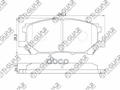 Лот: 21869959. Фото: 1. Тормозные Колодки Tg-687C/Pf1497... Тормозная система