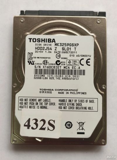 Лот: 18252979. Фото: 1. Жесткий диск SATA-II 2,5 Toshiba... Жёсткие диски (HDD)