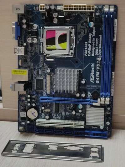 Лот: 19968226. Фото: 1. Мат. плата ASRock G41M-VS3/mATX... Материнские платы