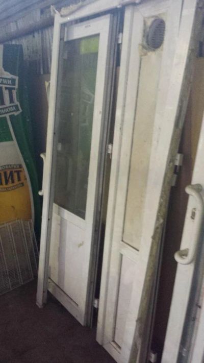 Лот: 10455393. Фото: 1. Алюминиевая дверь. Двустворчатая... Двери входные