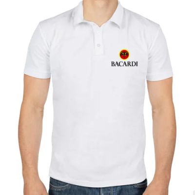Лот: 6372458. Фото: 1. Футболка Bacardi (белый). Футболки, поло