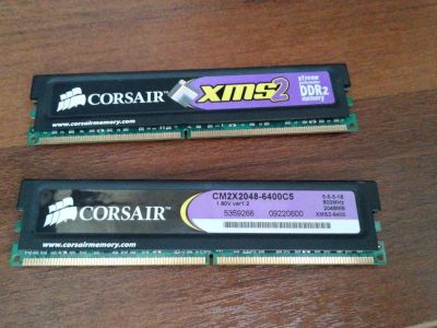 Лот: 3971443. Фото: 1. Память DDRII 2x2Gb 800Mhz Corsair... Оперативная память