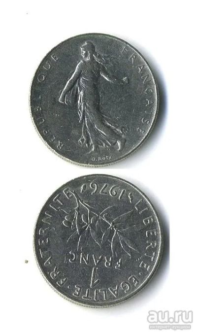Лот: 13554137. Фото: 1. 1 франк 1976. Лоты с Рубля!. Европа