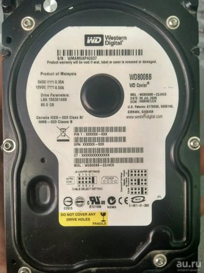 Лот: 13276084. Фото: 1. Жёсткий диск. Жёсткие диски (HDD)