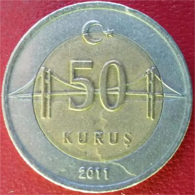 Лот: 7091268. Фото: 1. Турция 50 куруш 2011 год. Европа