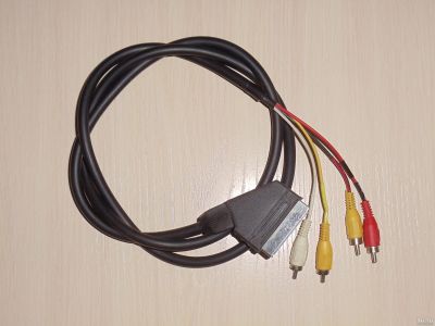Лот: 13478498. Фото: 1. Шнур SCART- 4RCA 1,2м. Шнуры, кабели, разъёмы