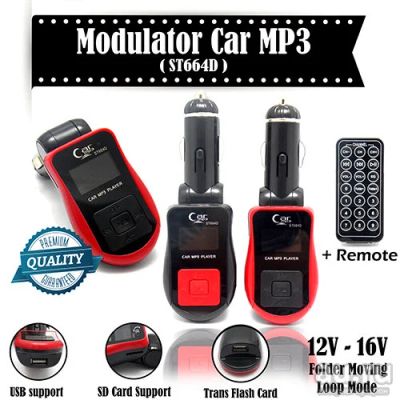 Лот: 8280787. Фото: 1. FM модулятор CAR Mp3 ST664D. FM-модуляторы, трансмиттеры