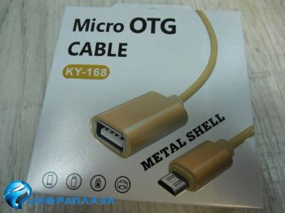 Лот: 19700520. Фото: 1. Переходник OTG Micro USB KY-168... Дата-кабели, переходники