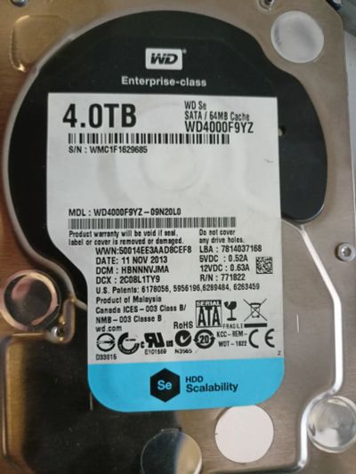Лот: 19458830. Фото: 1. HDD 4Tb Western Digital. Жёсткие диски (HDD)