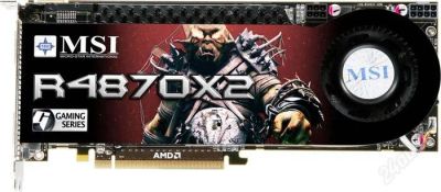 Лот: 120003. Фото: 1. Видеоплата 4870X2 2Gb DDR-5 MSI... Видеокарты