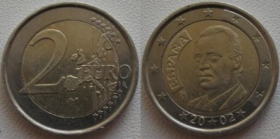 Лот: 4067270. Фото: 1. Испания. 2 евро, 2002 г. Европа