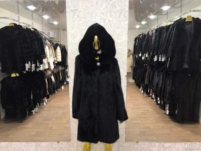 Лот: 9212177. Фото: 1. Норковая шуба махагон размер 46... Верхняя одежда