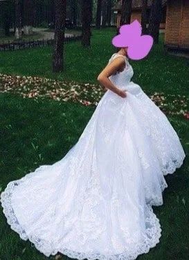Лот: 9912911. Фото: 1. Свадебное очень красивое счастливое... Свадебные платья