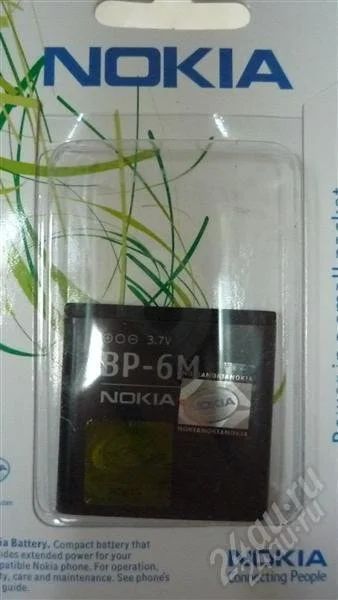 Лот: 1573607. Фото: 1. Батарея Nokia BP-6M для Nokia... Аккумуляторы