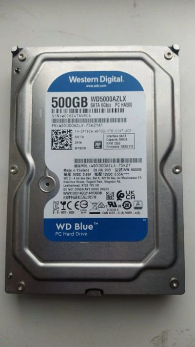 Лот: 21128400. Фото: 1. 500 ГБ Жесткий диск WD Blue [WD5000AZLX... Жёсткие диски (HDD)
