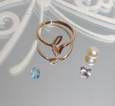 Лот: 16969523. Фото: 1. Кольцо золото 585 проба 17,5р. Кольца, перстни