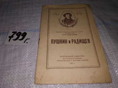 Лот: 15256032. Фото: 1. Степанов Н.Л., Пушкин и Радищев... История