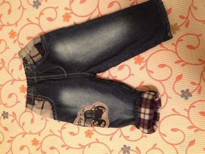 Лот: 2623011. Фото: 1. Джинсы на мальчика теплые 9-12... Брюки, шорты, джинсы