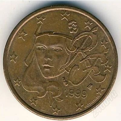 Лот: 1857885. Фото: 1. 5 Французских евроцентов!с рубля... Европа