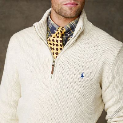 Лот: 5966705. Фото: 1. Polo Ralf Lauren кофта бел. 46-48. Свитеры, толстовки, худи