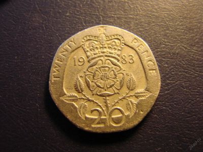 Лот: 3366078. Фото: 1. 20 пенсов 1983 год , Великобритания... Великобритания и острова