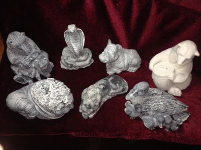 Лот: 8333399. Фото: 1. Фигурки животных из мраморной... Фигурки, статуэтки