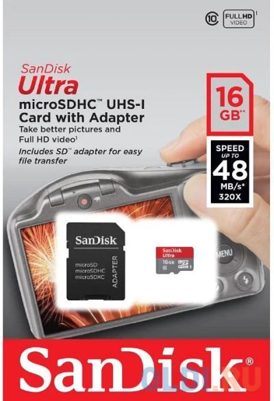 Лот: 6077645. Фото: 1. Карта памяти SanDisk Ultra microSD... Карты памяти