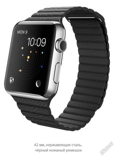 Лот: 5697568. Фото: 1. Apple Watch 42 мм, нержавеющая... Смарт-часы, фитнес-браслеты, аксессуары