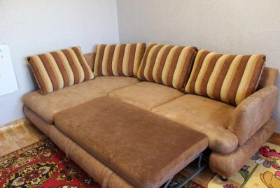 Лот: 5434286. Фото: 1. Угловой диван + кресло (комплект... Диваны