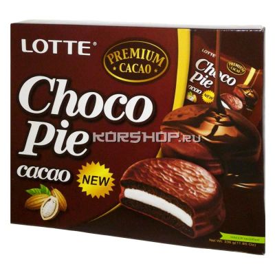 Лот: 9672086. Фото: 1. Печенье CHOCO PIE LOTTE Какао... Печенье, вафли, пряники